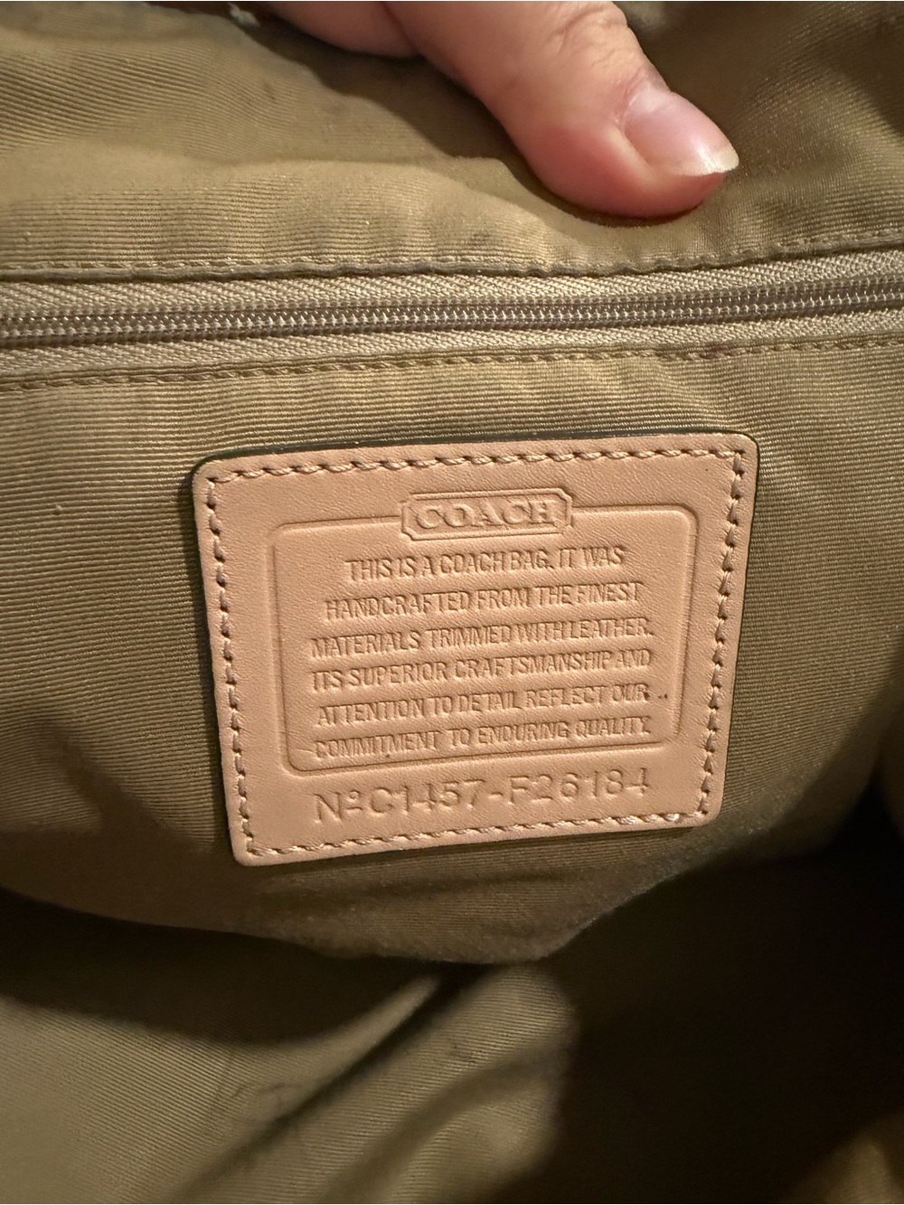 Coach Dark Brown Signature Canvas Dome Satchel with Tan Leather Handles - Picture 4 of 7